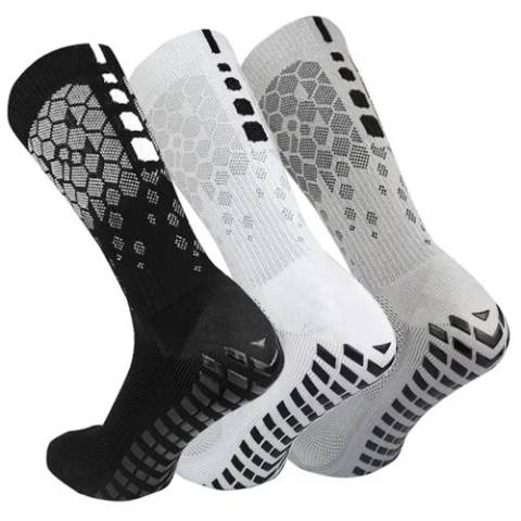 3 Pairs Non-Slip Football Socks for Men & Women